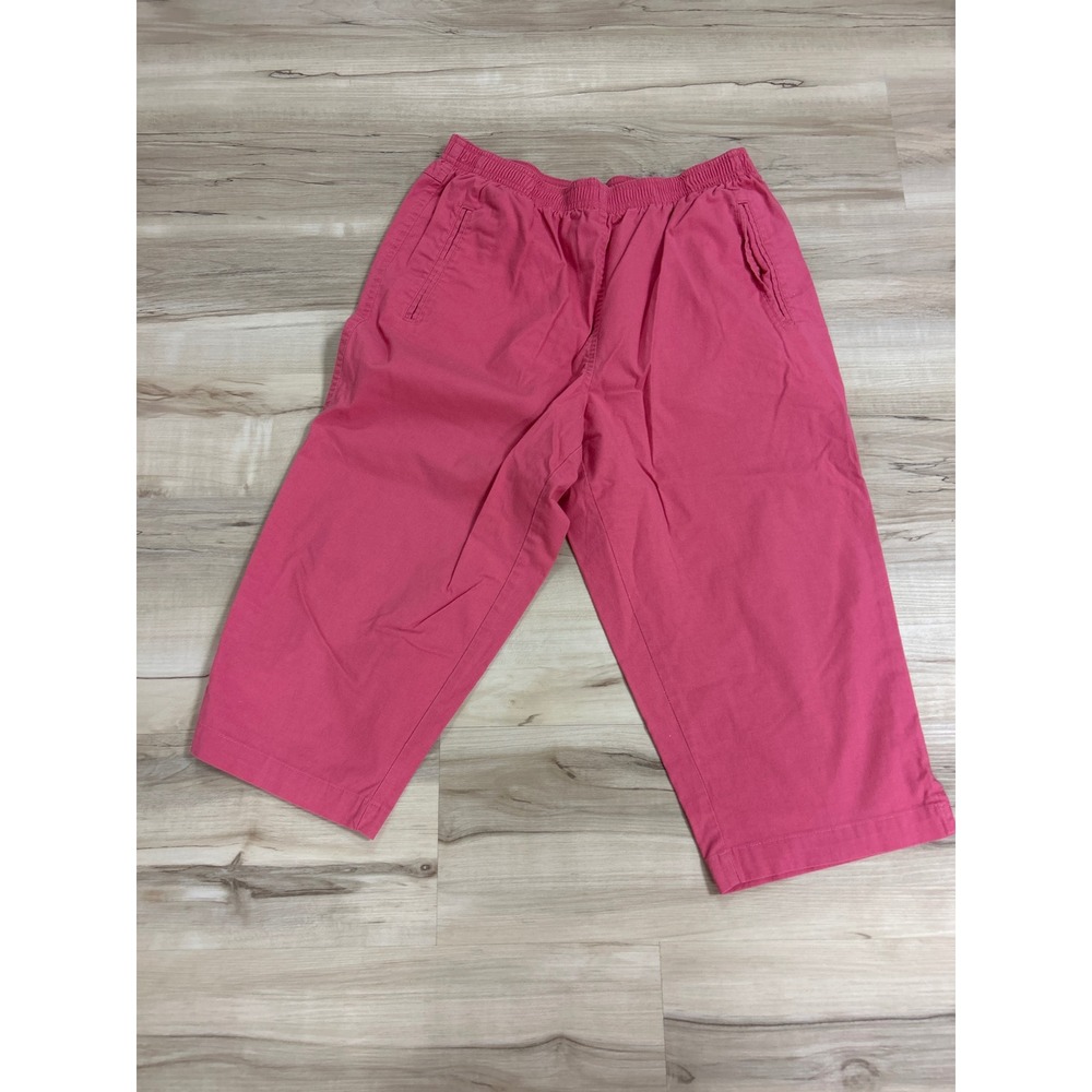 Hastings & Smith Pink Capri Pants Womens 10P Elastic Waist Cropped Pull up